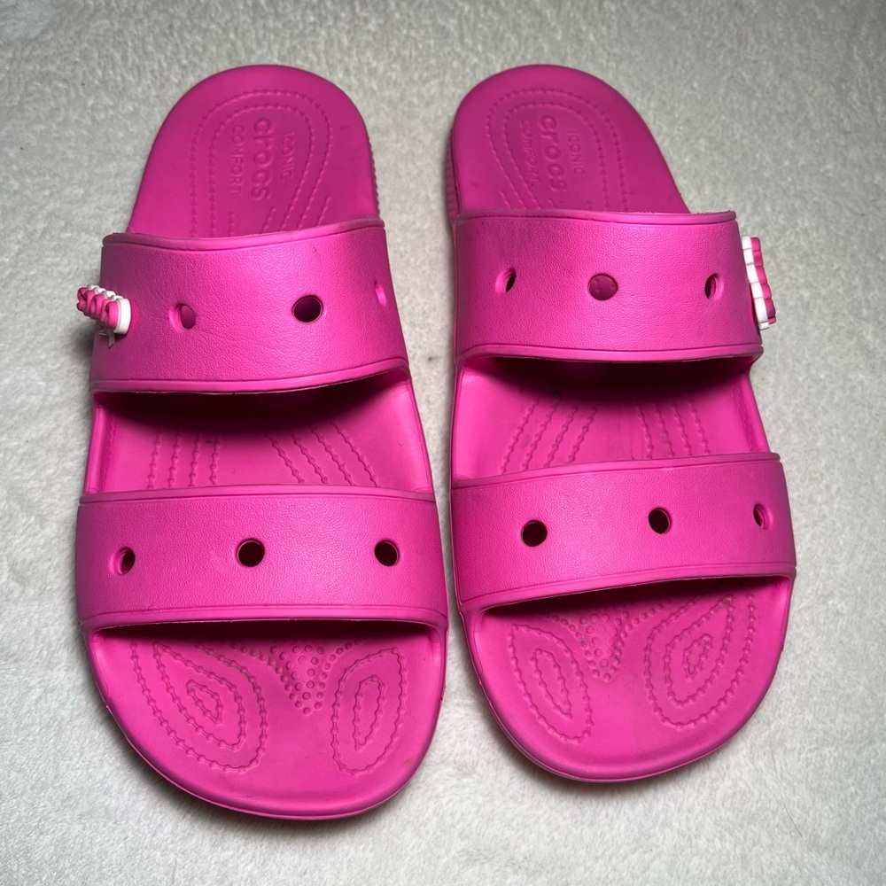 Crocs‎ Iconic Comfort Pink Women's Sandals Sz 11